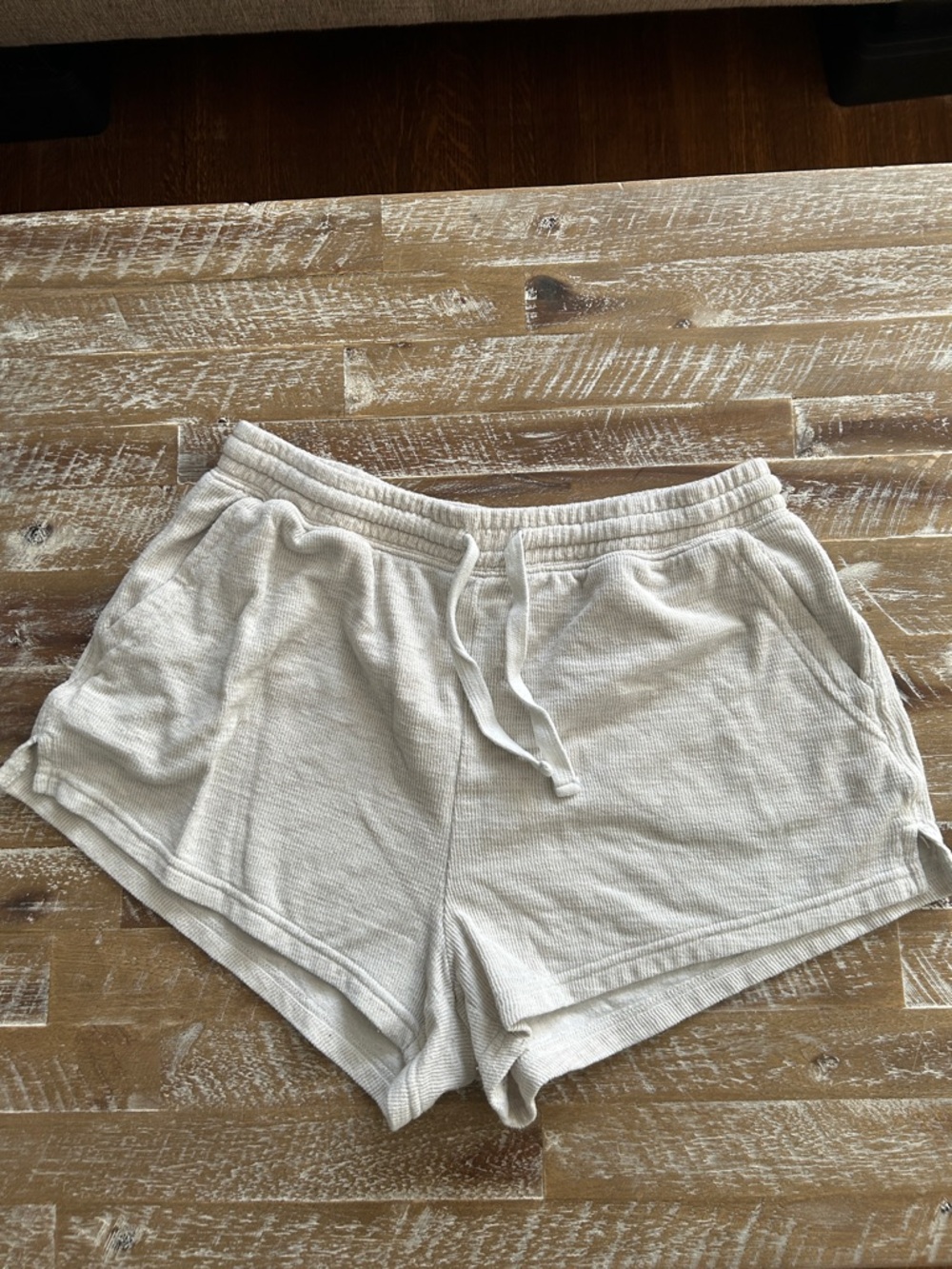 aerie Waffle-Knit Drawstring cozy Shorts